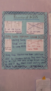 A student's understanding of the risks of contracting HIV.